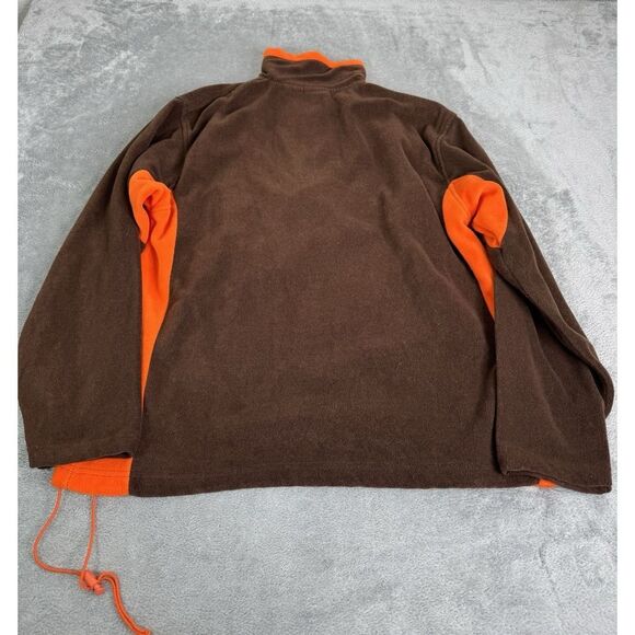 Vintage Cleveland Browns NFL 1/4 Zip Fleece Pullover Jacket Men's Size Medium - Picture 2 of 10